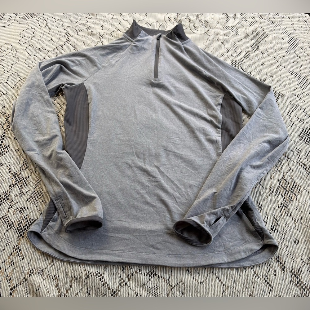 REI Co-op Airflyte Quarter Zip Women’s MEDIUM Gray Running Performance Exc Cond